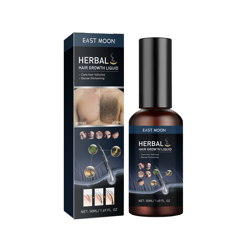 main East Moon Body Hair Growth Solution, Strengthening Repair Facial Hair Chest Hair Rapid Thickening Growth Hair Solution