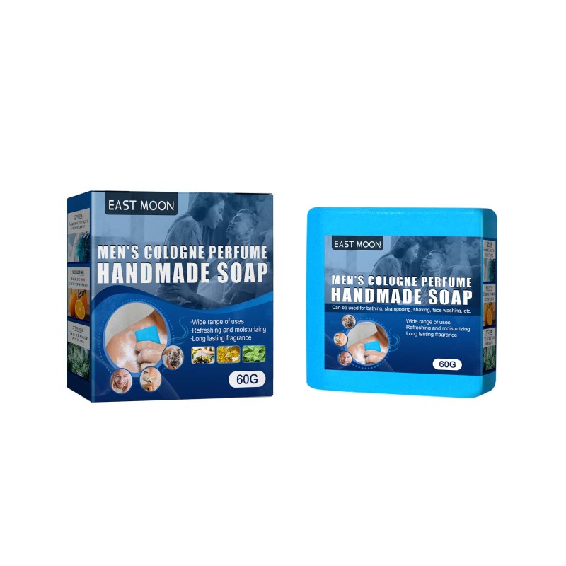 main East Moon Men's Cologne Hand Soap Gentle Clean Oil Control Bath Soap Cologne Perfume Soap