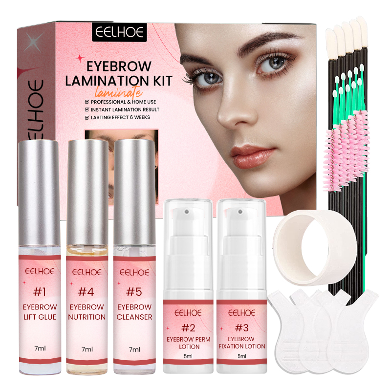main EELHOE Eyebrow Laminating Set, Wild Eyebrows Permanent Set DIY Cold Ironing Eyebrow Shaping Set