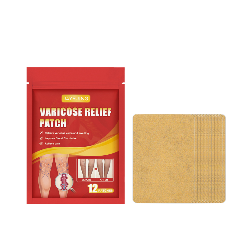 main Jaysuing Vein Relief Varicose Patch, Repair Swollen Earthworm Leg Pain Patch For Raised Leg Veins