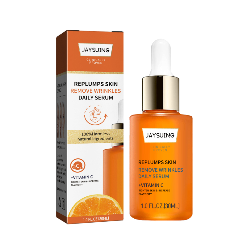 main Jaysuing Replumps Skin Remove Wrinkles Daily Serum, Fade Out Fine Lines Anti-Wrinkle Moist Firming Facial Active Vitamin C