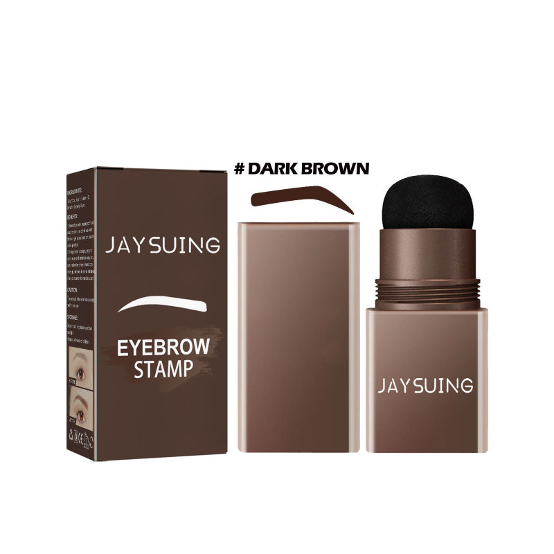 Jaysuing Eyebrow Stamp, Eyebrow Cream Natural Waterproof Non-Smudging Quick Makeup Three-Dimensional Lazy Eyebrow Print Set