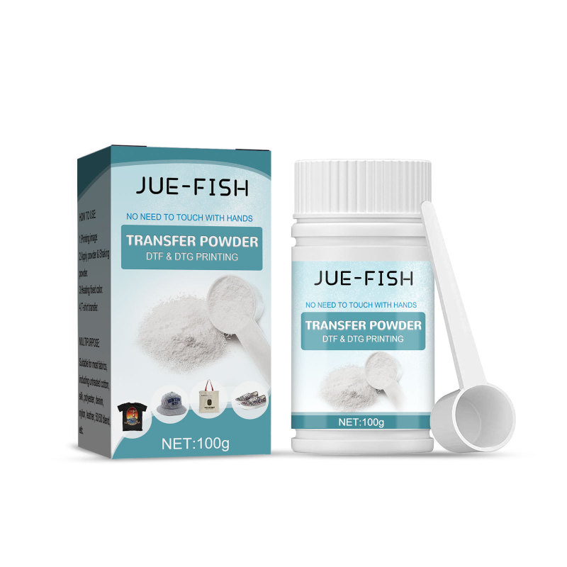 main Jue-Fish Transfer Printing Hot Melt Adhesive Powder, Printing Hot Stamping Multi-Purpose Hot Melt Adhesive Powder Soft Water Resistant Printing Pollen