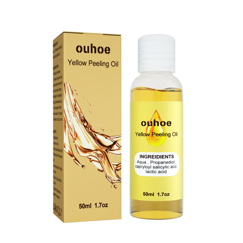 main OUHOE Brightening White Exfoliating Oil, Clean Dead Skin Exfoliating Fade Spot Brightening Skin Care Oil