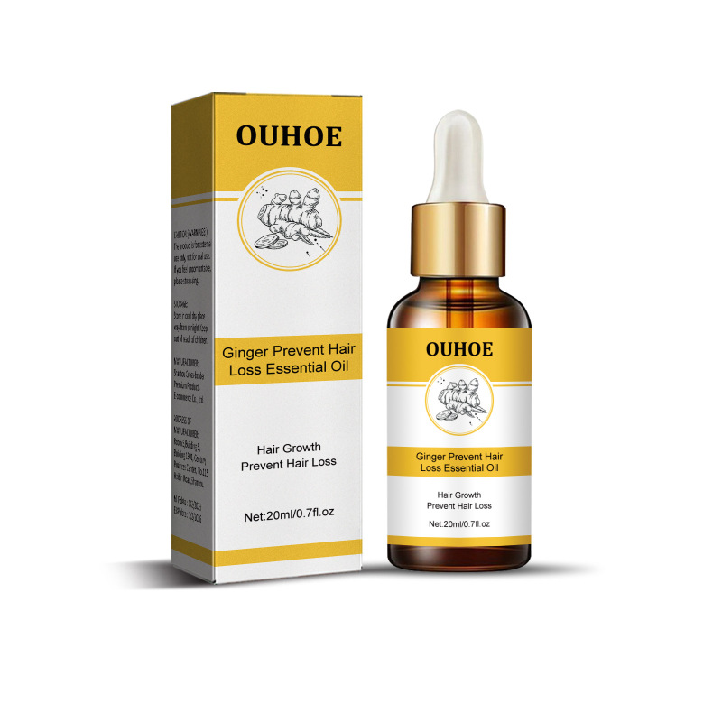 main OUHOE Ginger Hair Care Essential Oil, Soft And Nourishing Nourishing Hair Root Hair Care Scalp Massage Essential Oil
