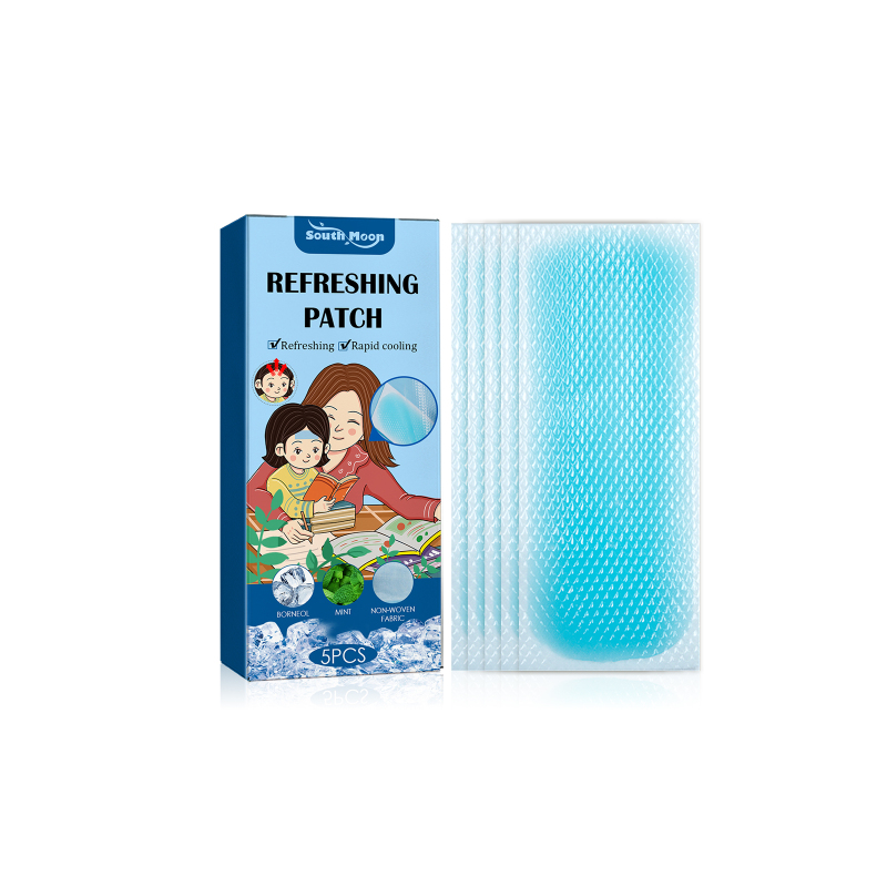 main South Moon Cool Down Patch, Cool Up Hydrogel Cartoon Ice Patch Quick Cool Down Compress