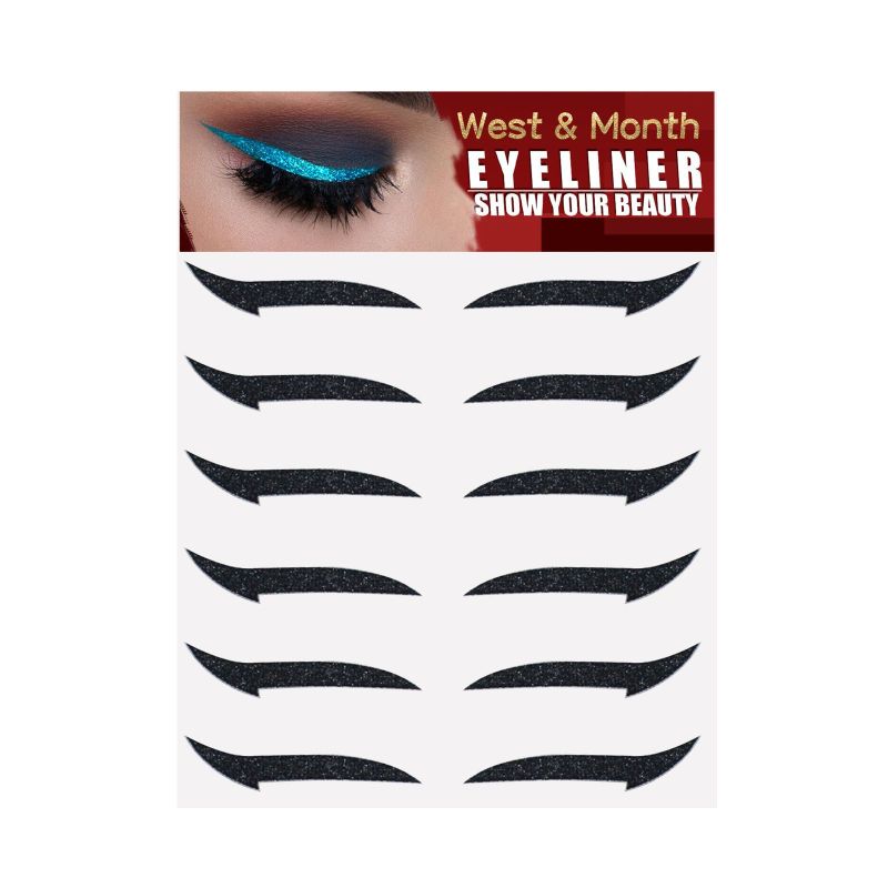 West&Month Reusable Eyeliner Stickers, Double Eyelid Stage Makeup Party Nightclub