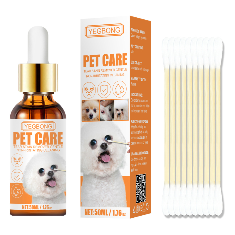 main Yegbong Pet Eye Stains, Tear Stains, Eye Droppings, Herbal Mild Eye Drops For Cats And Dogs