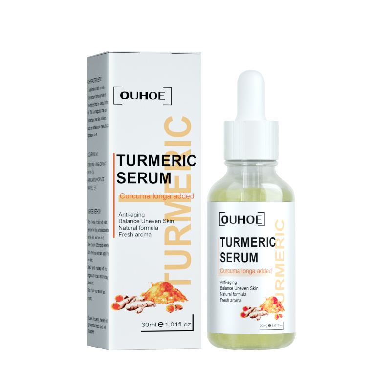 main OUHOE Turmeric Facial Repair Essence, Skin Repair Remove Dark Spots Anti-Wrinkle And Moisturize Essence