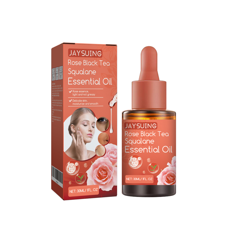 Jaysuing Rose Black Tea Squalane Serum, Prevents Dull Dryness, Hydrates Anti-wrinkle And Brightens Skin Serum