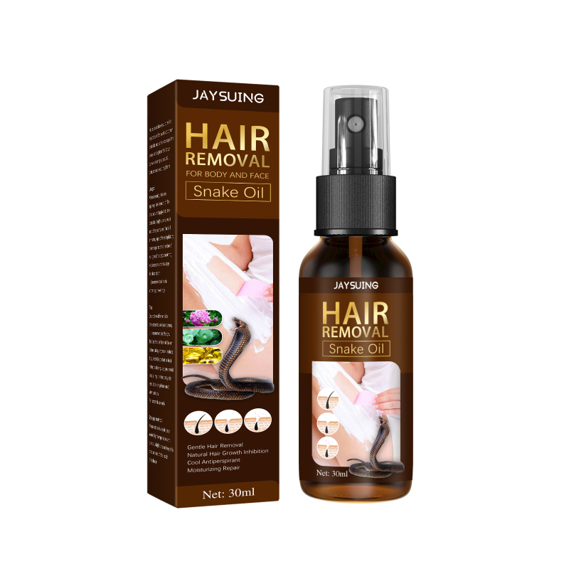 main Jaysuing Snake Oil Hair Removal Spray, Quick Gentle Non-irritating Skin Friendly Full Body Clean Hair Removal Spray