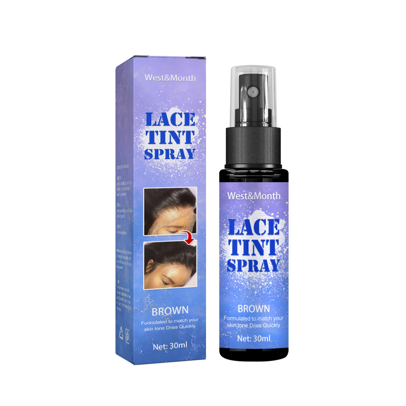 main West&Month Lace Wig Set Hair Spray, Wig Hairline Seamlessly Integrated Hair Spray