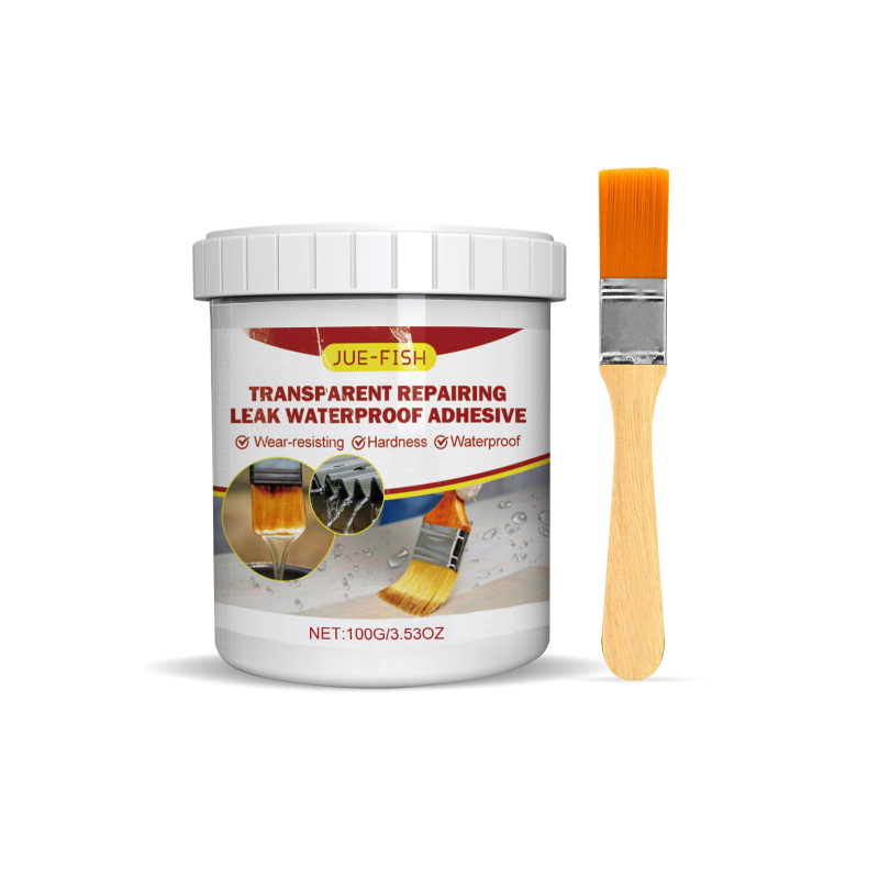 main Jue-Fish Transparent Leak Repair Waterproof Glue, Free Smashing Brick Toilet Kitchen Floor Tile Paint Waterproofing Agent