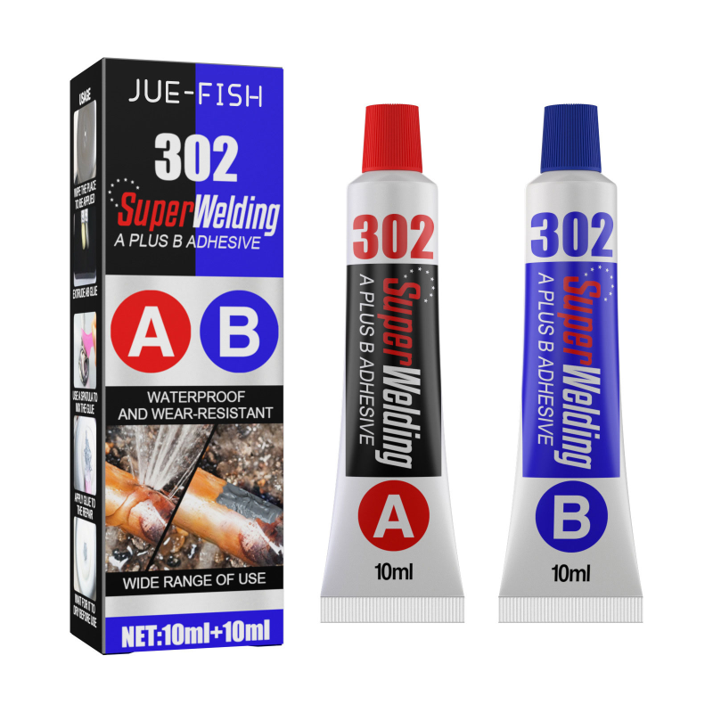 Jue-Fish AB Casting Glue, Fast Drying Metal Tank Repair High Temperature Casting Glue