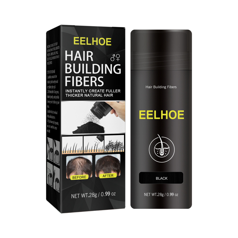 main EELHOE Hair Fiber Powder, Top Of The Head Hairline Modification Filling Powder, Hair Covering And Volumizing Powder For A Full And Fluffy Look.