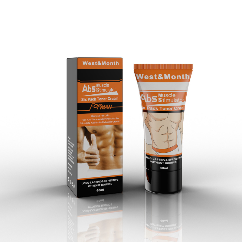 main West&Month Men's Abdominal Cream, Strengthen Abdominal Cream Build Muscle And Tighten Abdomen Fitness Firming Massage Cream