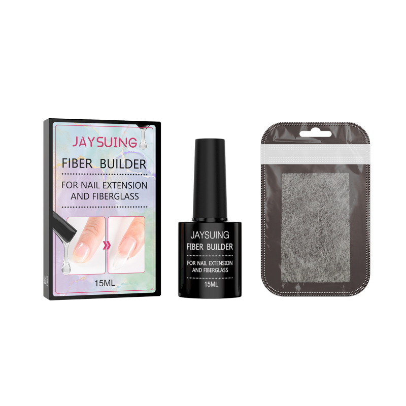 Jaysuing Fiber Nail Art Set Burst Nail Glue Quick Dry Waterproof Transparent Extended Nail Care