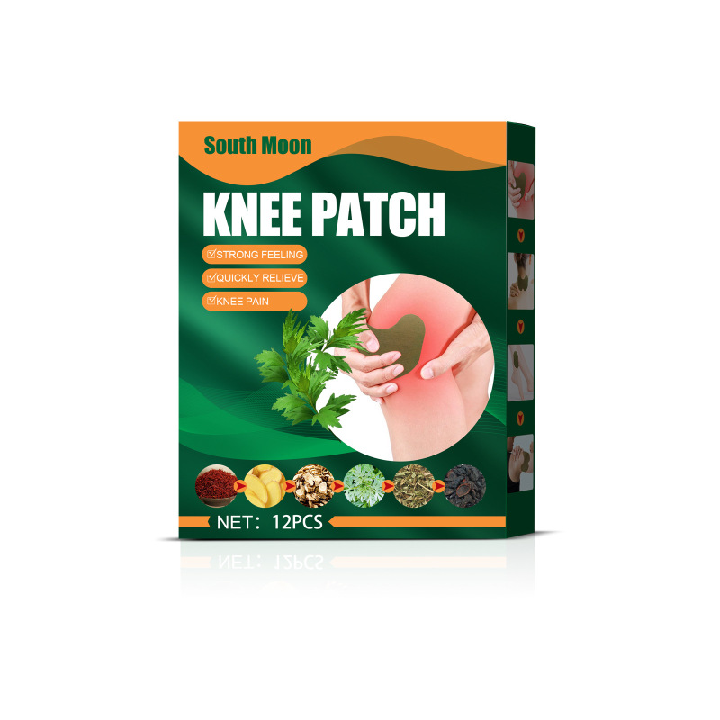 South Moon Moxa Knee Joint Patch, Warm Patch Hot Compress Ginger Stick Moxa Leaf Ginger Cervical Spine Stick Neck Shoulder Waist Leg Knee Lumbar Pain Patch