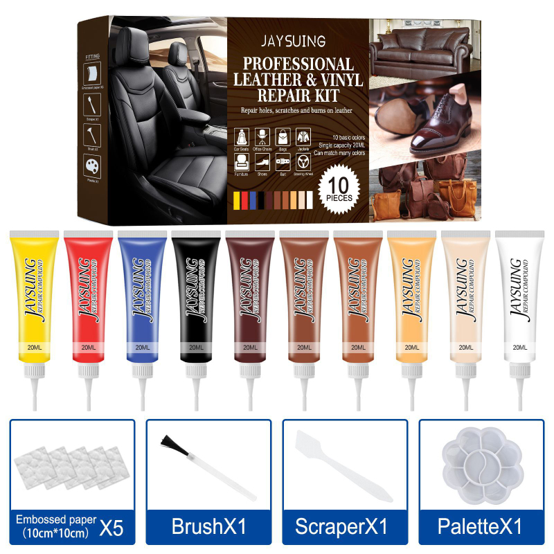 main Jaysuing Leather Toning Cream Set, Car Leather Care Toning Leather Bag Leather Shoes Leather Refurbished Sofa