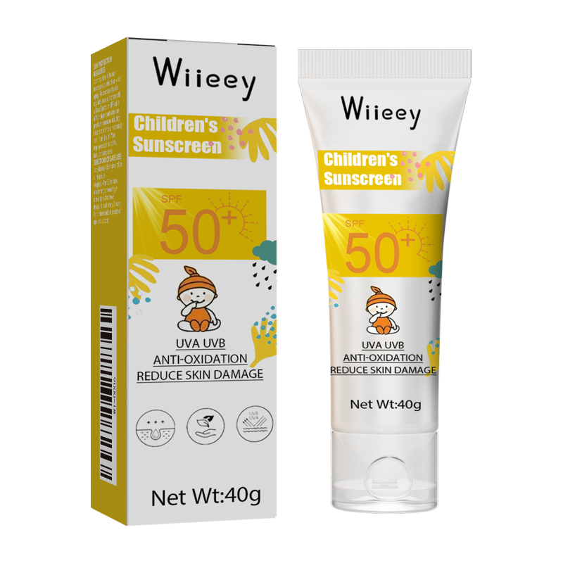 main Wiieey Children's Protective Cream, Summer Outdoor Uv Refreshing Skin Mild Non-Irritating Full Body Protective Cream