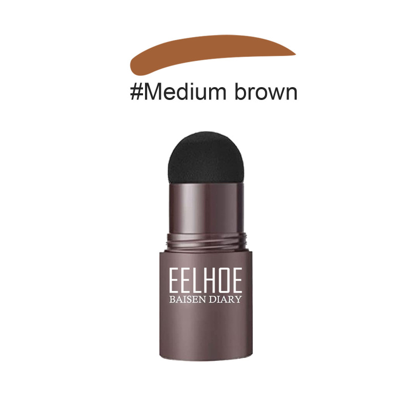 main EELHOE Eyebrow Print Mold Eyebrow Drawing (Medium Brown Single Bottle) Lazy Eyebrow Filling Makeup Eyebrow Cake Waterproof Hairline Powder