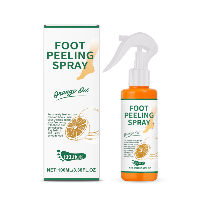 main EELHOE Foot Exfoliating Care Spray, Green Tea Citrus Calluses Heel Elbow Knee Exfoliating Dead Skin