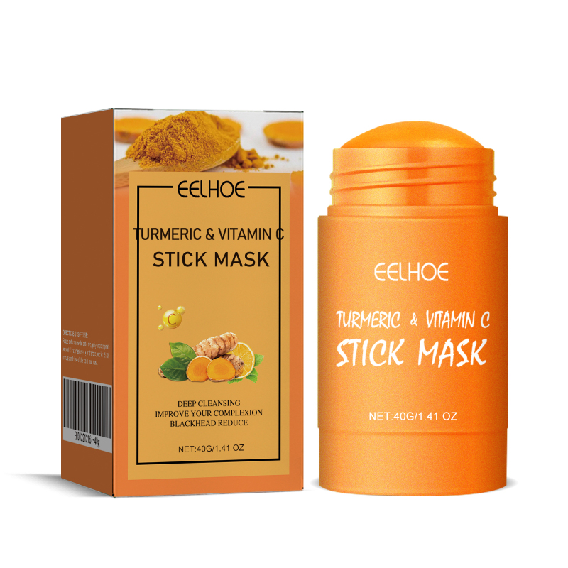EELHOE Ginger Yellow Mud Facial Mask Stick, Acne Removing Pore Shrinking Cleaning Solid Facial Mask