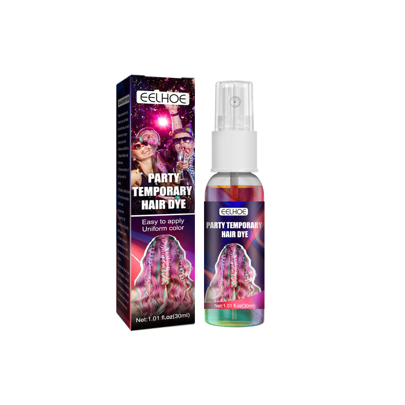 EELHOE Party Temporary Hair Dye, Disposable Party Glitter Hair Color Fast And Easy Color Without Damaging Hair
