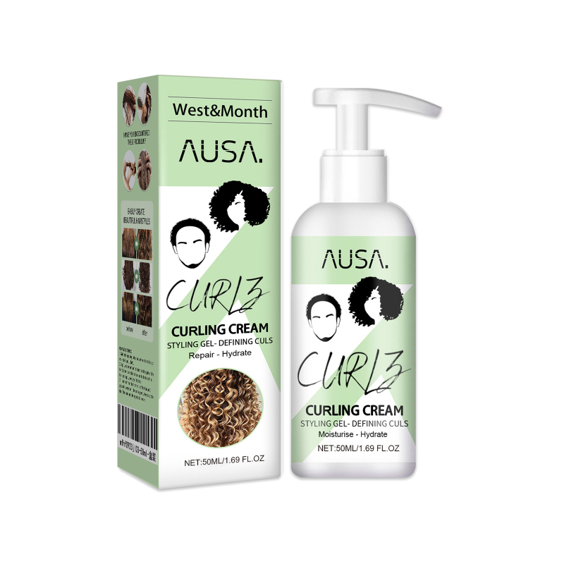main West&Month Curly Hair Elastin, Moisturizing Curly Hair Styling Fluffy Elastic Strong Hair Smoothing Frizz And Hair Care
