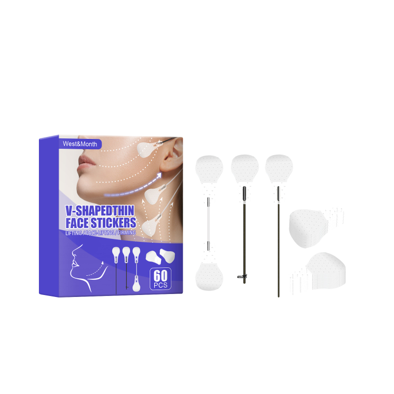 main West&Month V-shaped Thin Face Stickers, Skin Firming And Slimming Chin Muscle Lifting And Swelling Remover Shape Patch