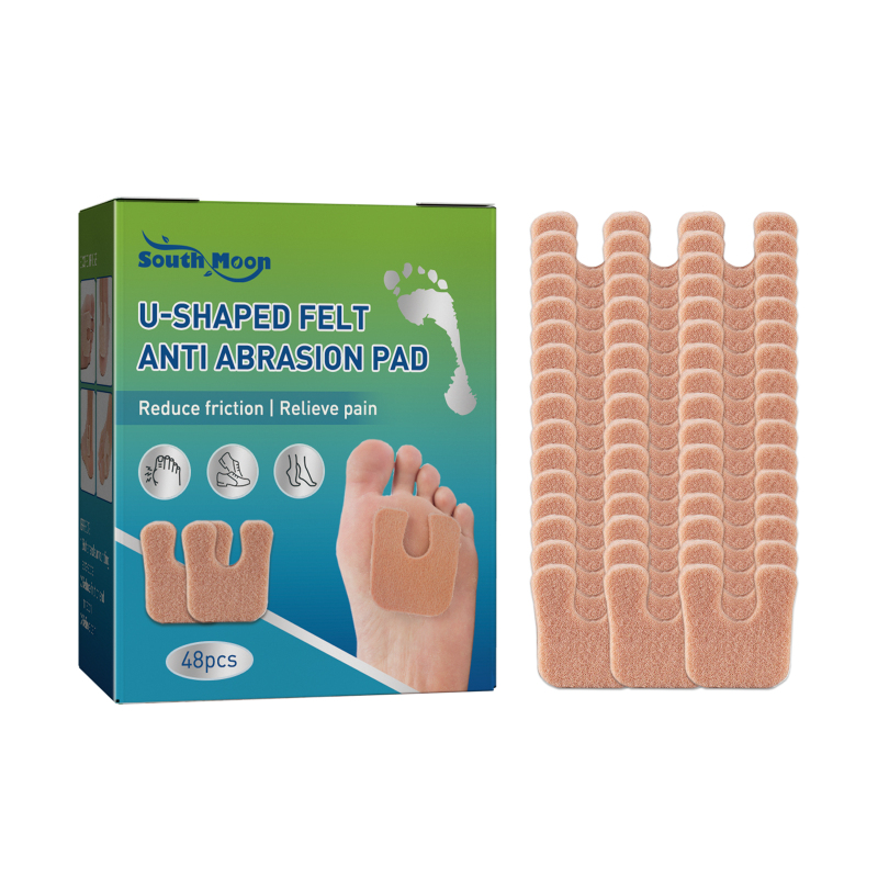 main South Moon U-shaped Felt Anti Abrasion Pad, Reduces Friction, Relieves Foot Pain And Protects Toes From Skin Damage