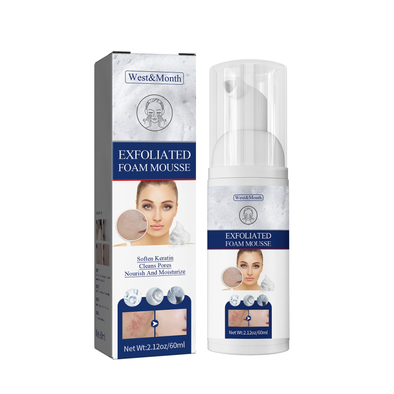 main West&Month Exfoliating Mousse, Cleanser Skin Pore Control Oil Gently Cleanses Exfoliating Dead Blackheads