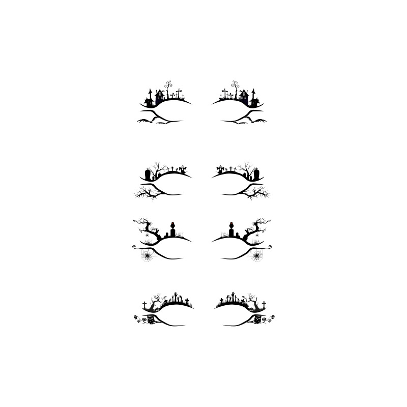 EELHOE Halloween Eyeliner Stick, Scary Fashion Party Makeup Kit Bat Spider Decorative Eyeliner Eyeshadow Stick