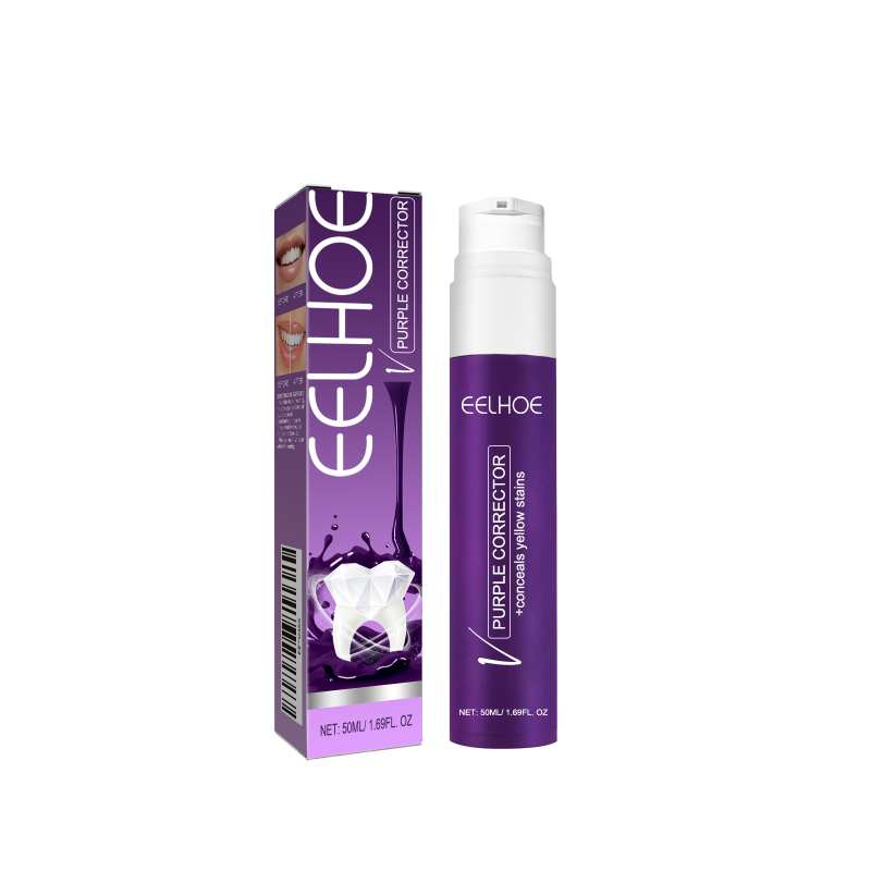 main EELHOE V34 Purple Toothpaste Beauty Teeth Stain Removal Anti-Pigmentation Yellow Teeth Clean White Bright White