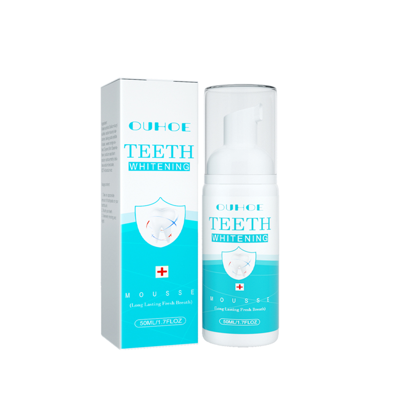 main OUHOE White Teeth Mousse, Clean Tartar Fresh Breath Anti-Decay Care For Gums Toothpaste Oral Cleaning