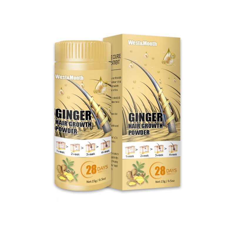 main West&Month Ginger Powder, Hair Root Treatment Moisturizes and thickens hair, Strengthens and prevents hair loss