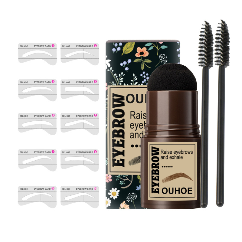 main OUHOE Eyebrow Stamp, Thrushy Brow Print Lazy Waterproof Sweatproof Makeup And Hairline Shade Powder