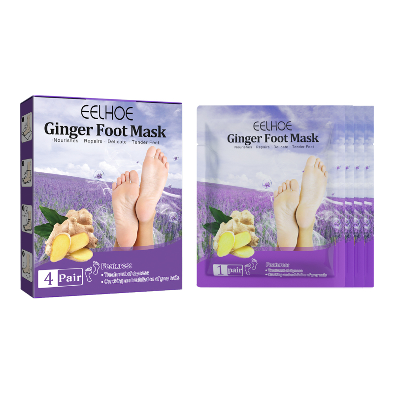main EELHOE Ginger Foot Mask (Box) Foot Moisturizing, Nourishing, Rejuvenating, Exfoliating, Removing Dead Skin, Dry And Cracked Skin Care Foot Mask