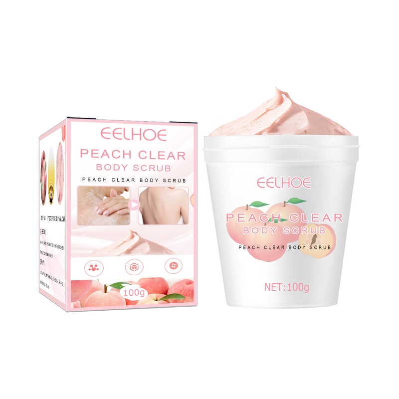 main EELHOE Peach Scrub, Hydrating And Moisturizing Clean And Softened Chicken Skin Exfoliating Clay Treasure Ice Cream Scrub