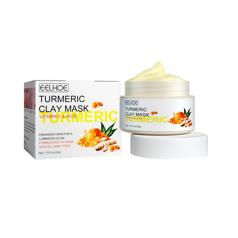 main EELHOE Turmeric Clay Mask, Facial Acne-Clearing Q10 Deeply Cleanses, Hydrates, Brightens And Shrinks Pores