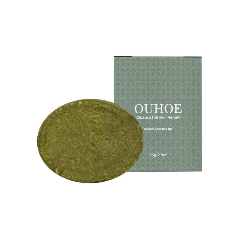 main OUHOE Shampoo And Conditioner Soap (Oval Green) Cleanses Hair, Moisturizes Scalp, Repairs Damaged Hair, Reduces Hair Loss And Strengthens Hair