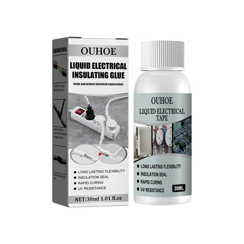OUHOE Liquid Insulating Adhesive (White, 30ml) - Excellent Heat Resistance, Good Insulation, Resistant To Weathering, Waterproof, Anti-Aging, Corrosion-Resistant, Suitable For Sealing Purposes.