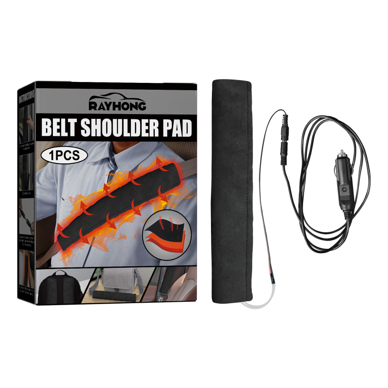 main Rayhong Belt Shoulder Pad, Heated Warm Wear Resistant Car Seat Belt Backpack Shoulder Strap