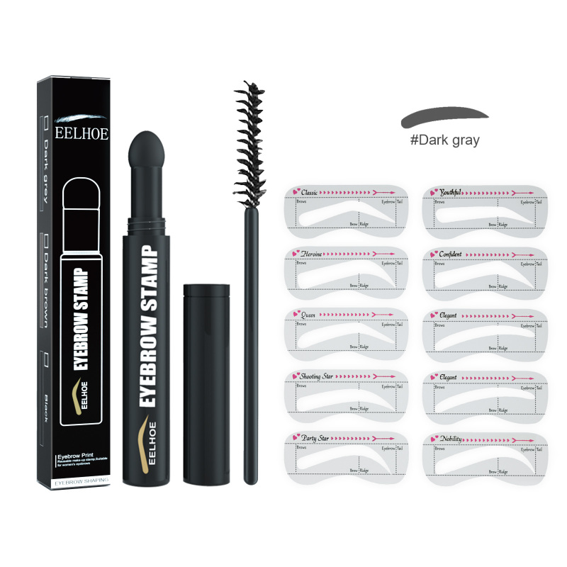 EELHOE Eyebrow Printing Pen, Quick Makeup Eyebrow Natural Hairline Lazy Easy Waterproof With Eyebrow Card Eyebrow Brush