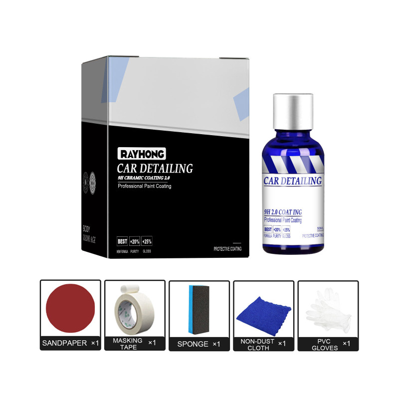 main Rayhong Car Detailing Professional Paint Coating, Super Hydrophobic Crystal Plating Solution For Waterproof Nano Ceramic Refurbished Car Paint