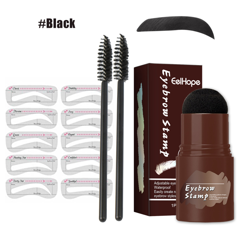 main Eelhope Eyebrow Set (Black) Eyebrow Makeup Lazy Hairline Powder Natural Waterproof Makeup Shadow Set