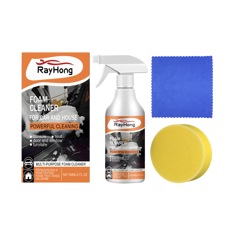 main Rayhong Multi-Functional Foam Cleaner For Cars (60ml Set) - A Stain Cleaner For Car Steering Wheels And Plastic Fabric Seats