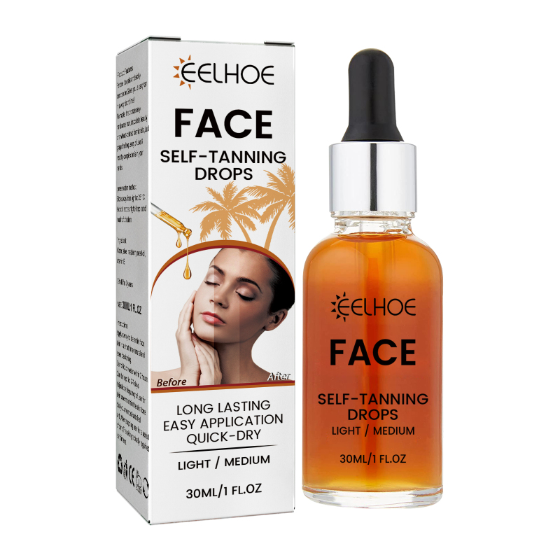 main EELHOE Face Self-Tanning Drops, Natural Fashion Wheat Bronzer Moisturizing Skin Anti-Sunburn Solution