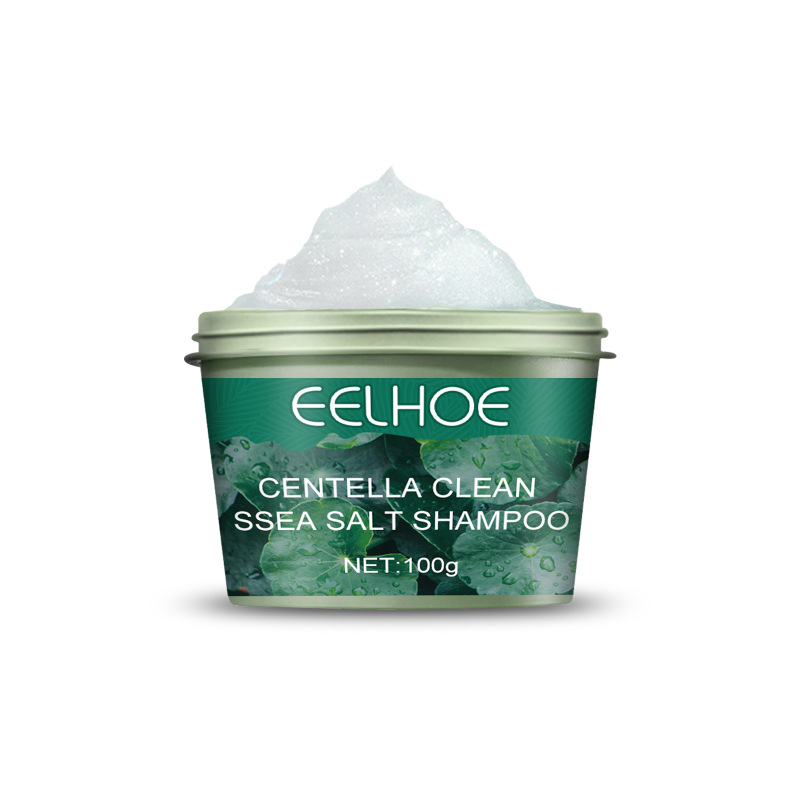EELHOE Centella Clean Sea Salt Shampoo, Remove Oil Shavings Relieve Itching And Moisturize Scalp Care Sea Salt Cleansing Shampoo Cream