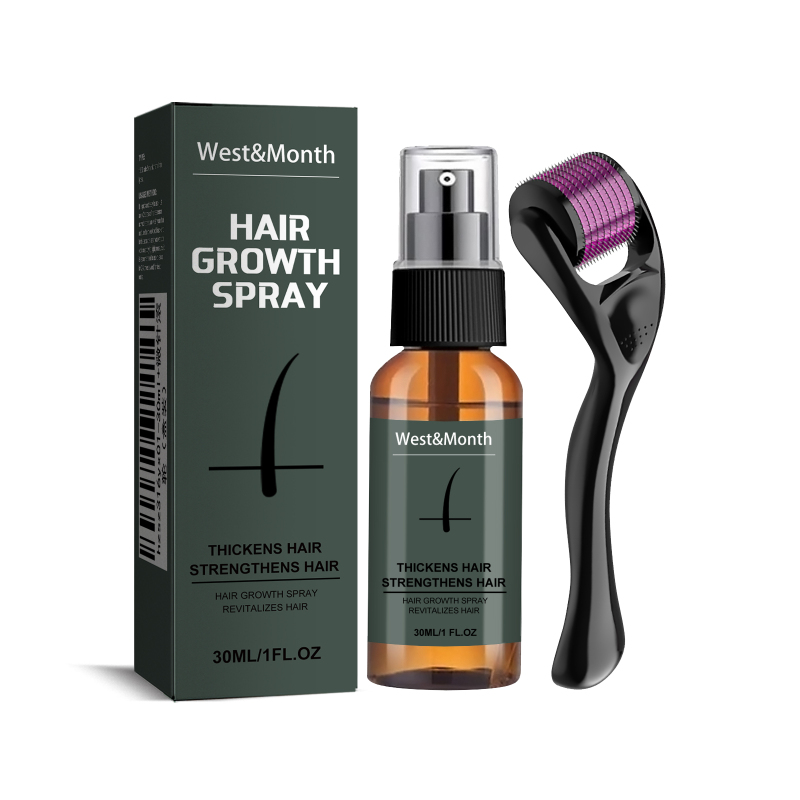 main West&Month Moustache Spray Set, Moisturizing Spray Facial Hair Treatment Boosting Beard Growth Thickening Liquid